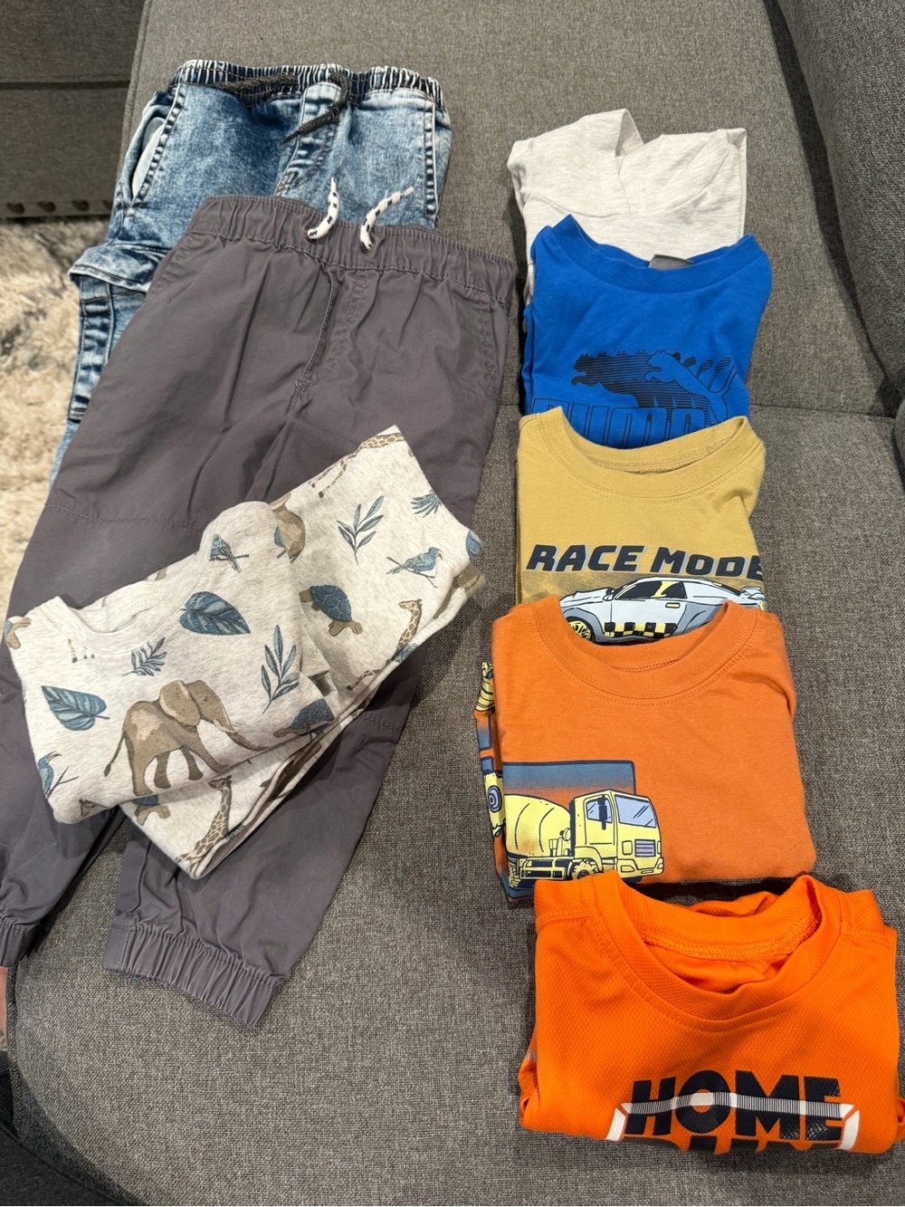 Volcom Gray Elastic Waist Jogger Pants for Kids